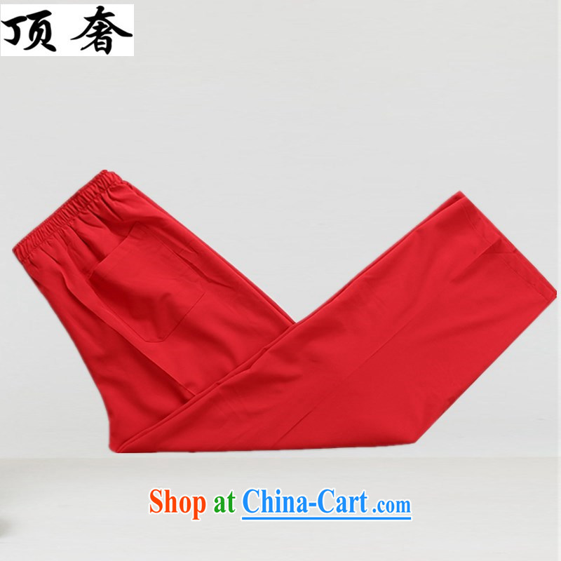 Top Luxury summer new Chinese men's long-sleeved T-shirt men and older persons in Han-Chinese wind men's long-sleeved cuff kit clothes with his father Han-red 43/190, and with the top luxury, and, on-line shopping