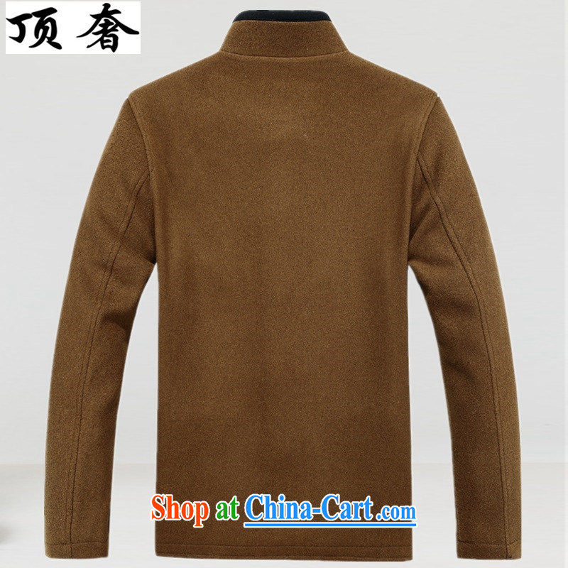Top Luxury 2015 autumn and winter, men's wool that Tang on the collar thick Chinese wind men's jackets men's jackets jacket Han-chinese Chinese men and wine red 190, and with the top luxury, shopping on the Internet