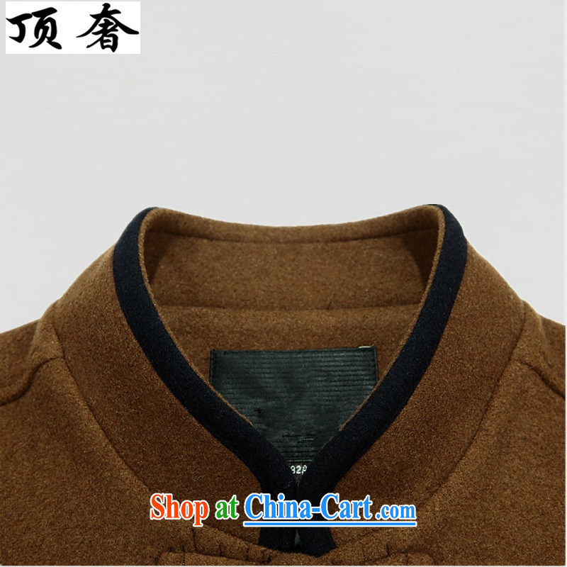 Top Luxury men's wool that Chinese men's long-sleeved Chinese T-shirt father the Life clothing, older gift men's national costumes Chinese jacket and dark brown 190, top luxury, shopping on the Internet