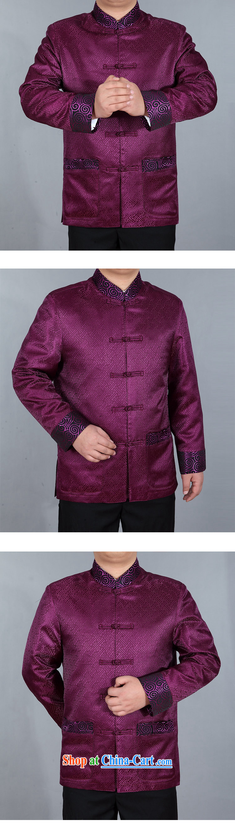 The top luxury silk Chinese Spring 2015 new, jacket for men's Chinese long-sleeved Chinese wind men's jackets Chinese Dress Casual Chinese T-shirt purple shirt XXXL/190 pictures, price, brand platters! Elections are good character, the national distribution, so why buy now enjoy more preferential! Health