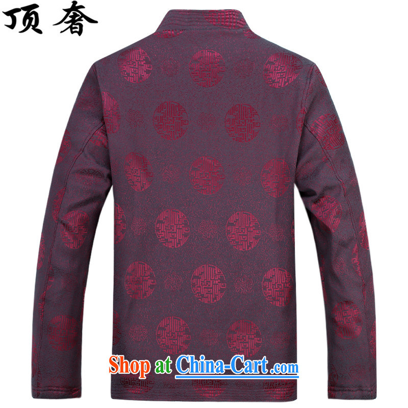 Top Luxury autumn and winter, male Tang jackets, for the charge-back Tang Replace T-shirt Dad replace the lint-free cloth thick Tang with long-sleeved jacket men, older men and the Han-blue T-shirt and lint-free cloth XXXL/190, with the top luxury, shoppi