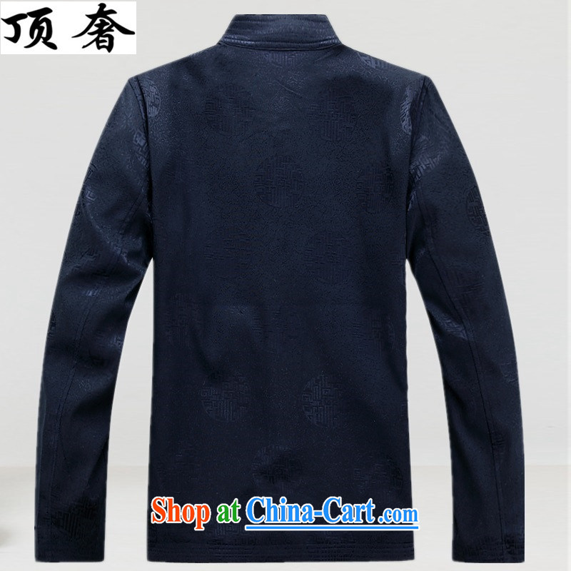 The top luxury 2015 new Chinese, for men's Chinese Spring jacket long-sleeved T-shirt birthday congratulations service blue men Han-jacket men's father red, Tang replace XXXL/190, with the top luxury, shopping on the Internet