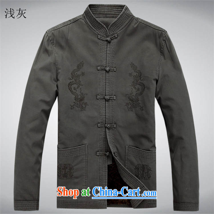 The chestnut mouse Chinese men's long-sleeved spring new men Tang jackets jacket dark gray XXXL pictures, price, brand platters! Elections are good character, the national distribution, so why buy now enjoy more preferential! Health