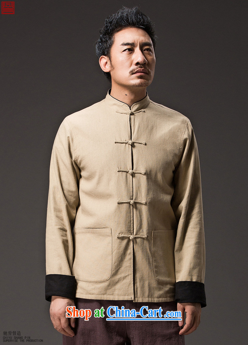 Internationally renowned Chinese style retro men's Chinese loose long-sleeved Chinese, for the charge-back Chinese duplex wear clothing and Chinese men's national package mail m yellow XXL pictures, price, brand platters! Elections are good character, the national distribution, so why buy now enjoy more preferential! Health