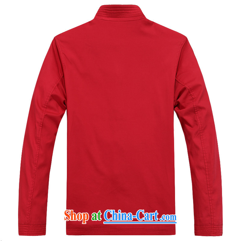 The chestnut mouse, Spring Loaded Tang breathable, older jacket jacket summer long-sleeved T-shirt, for men's shirts Tang with long-sleeved father red XXXL/190, the chestnut mouse (JINLISHU), online shopping