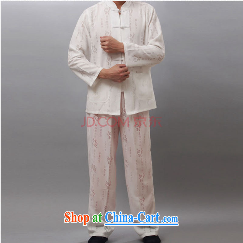 Line-of-long-sleeved thin Chinese well field units the Commission exercise clothing, older men and home service package DY 001 white L stakeholders, the cloud (YouThinking), and, on-line shopping