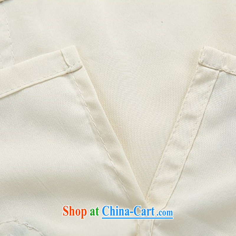 Beijing The Chinese men's short-sleeve kit summer new short-sleeved Kit Tang in older men's beige Kit XXXL/190, Beijing (JOE OOH), shopping on the Internet