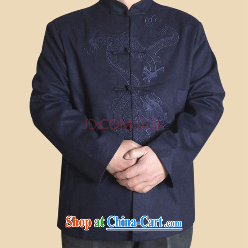 At stake the cloud-han-ethnic Chinese wind up for long-sleeved men's spring Chinese standard T-shirt jacket, older Chinese DYF 717 blue M stakeholders, the cloud (YouThinking), and, on-line shopping