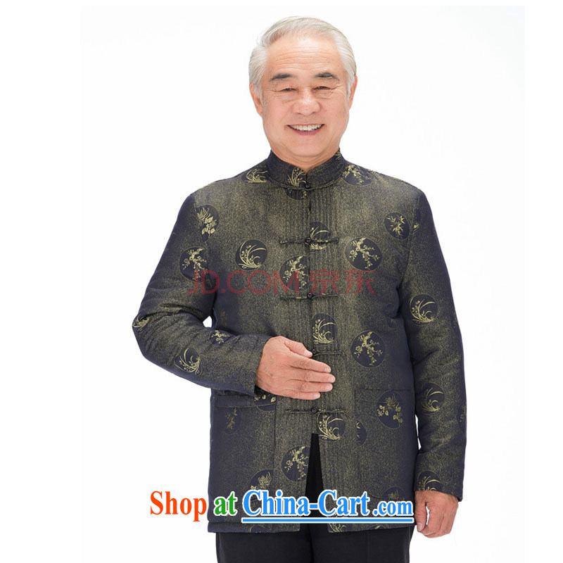 Stakeholders line cloud Tang with autumn and winter with thick quilted coat cotton suit Chinese improved Chinese shirt, old 腊梅 orchids flower DYD - 14,018 green M stakeholders, the cloud (YouThinking), and, on-line shopping