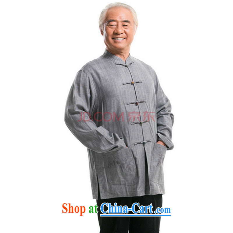 The stakeholders in the Cloud elderly father men Long-Sleeve father Tang jackets National Service middle-aged Chinese men and autumn DY loaded 0792 - 1 gray M stakeholders, the cloud (YouThinking), and, on-line shopping