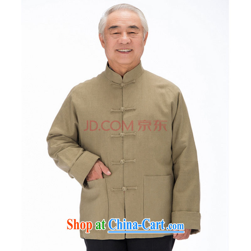 Line-of-long-sleeved Chinese leisure old men long-sleeved Tang with thick winter jackets DY 1320 yellow M stakeholders, the cloud (YouThinking), and, on-line shopping
