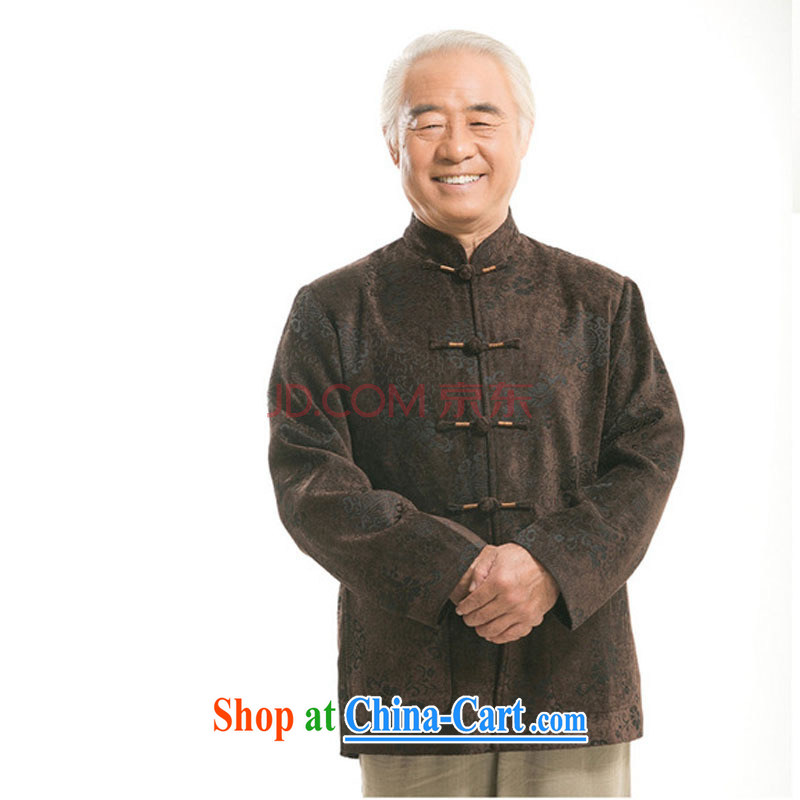 Stakeholders line cloud China wind men's round-hi jacket older leisure Chinese men's long-sleeved T-shirt DY 9823 brown M stakeholders, the cloud (YouThinking), and, on-line shopping