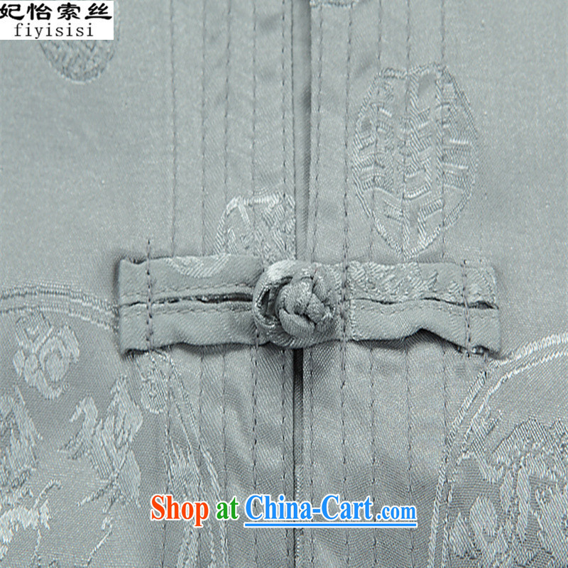 Princess Selina CHOW in middle-aged men and leisure Tang with his grandfather tang on the autumn long-sleeved older male Chinese long-sleeved summer hand-tie Chinese national costumes gray package 190, Princess Selina Chow (fiyisis), online shopping