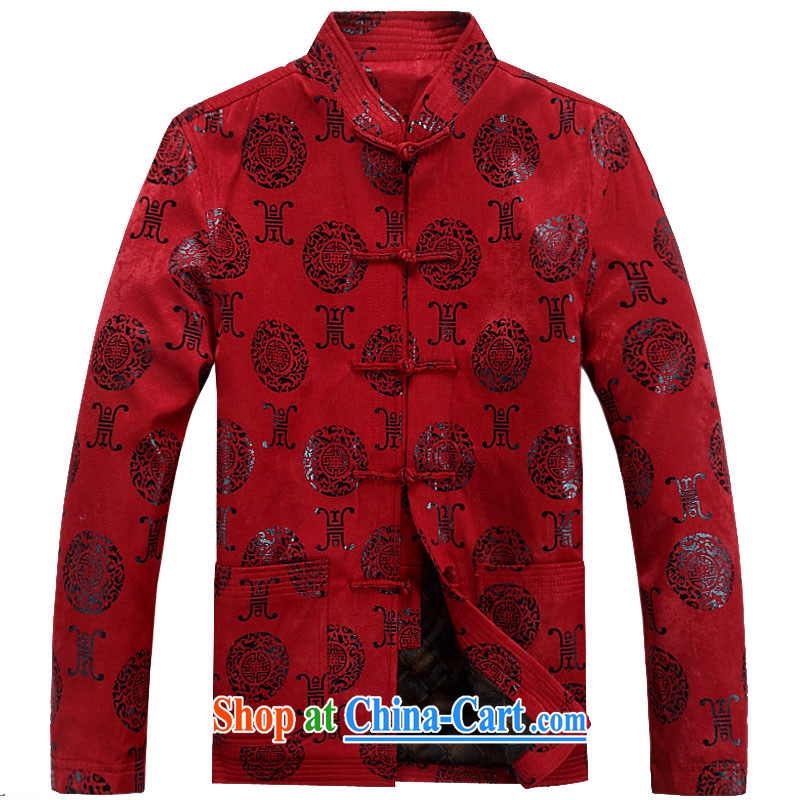 The chestnut mouse new male Tang with good men Tang jackets male and middle-aged and older Chinese style spring middle-aged men's large red XXXL