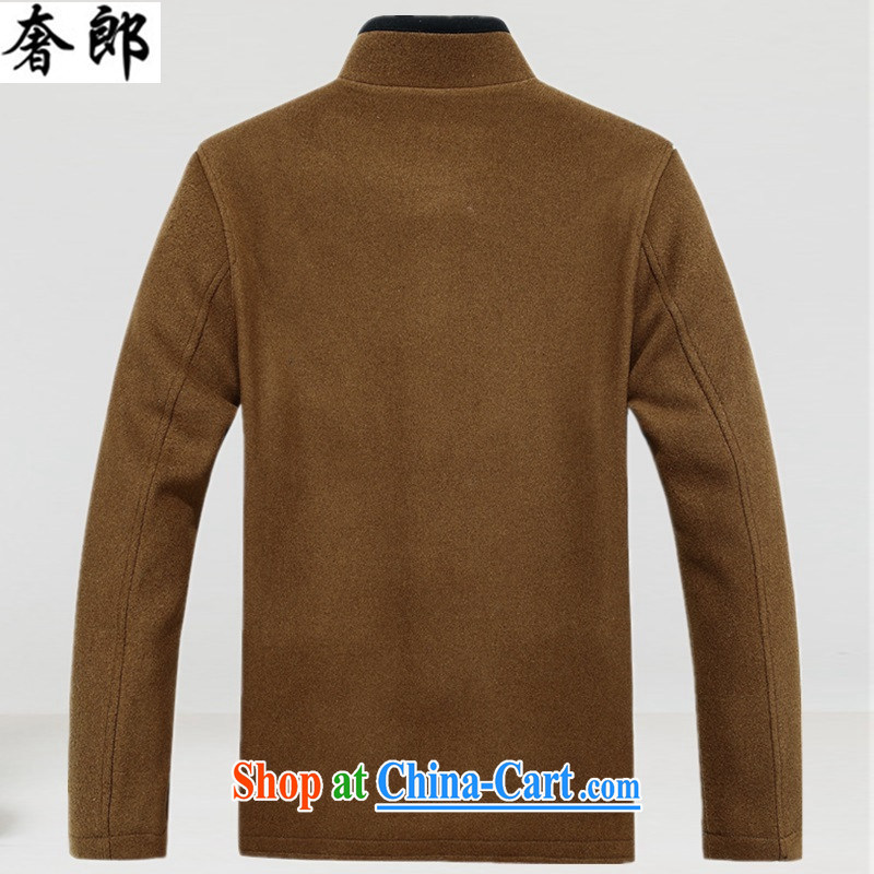 Luxury health men thick Tang in older Chinese ethnic Han-spring and long-sleeved jacket Dad T-shirt with improved, for the fertilizer and maroon XXXL, extravagance, and shopping on the Internet