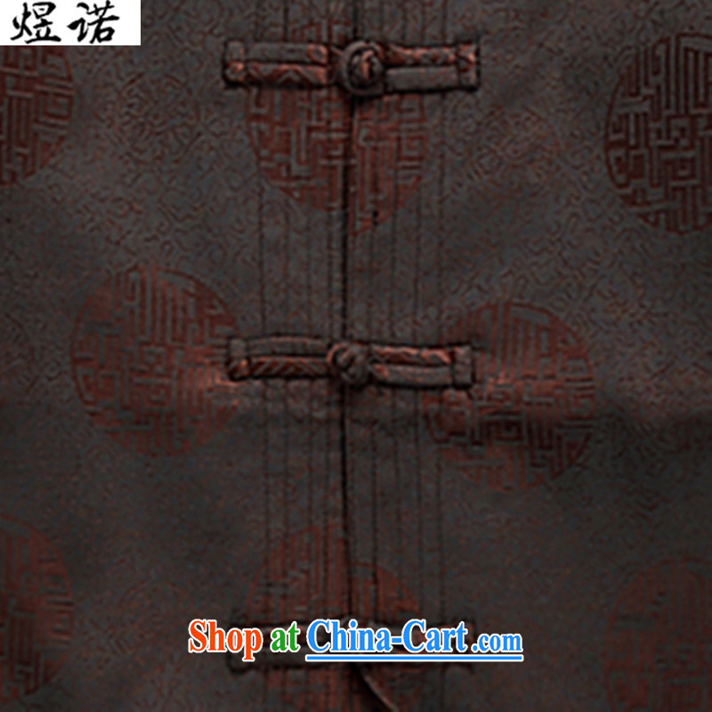 Become familiar with the new, fall in the older Chinese jacket men and set the older Chinese jacket package the code Grandpa jacket, older persons with Mr Henry TANG long-sleeved jacket brown package L/175, familiar with the Nokia, shopping on the Interne