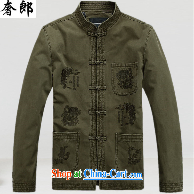 extravagance, autumn and winter New Tang with long-sleeved men and older persons in jacket coat, for my father the national costumes, clothing and stylish Chinese improved, for cotton clothing 1 color XXXL