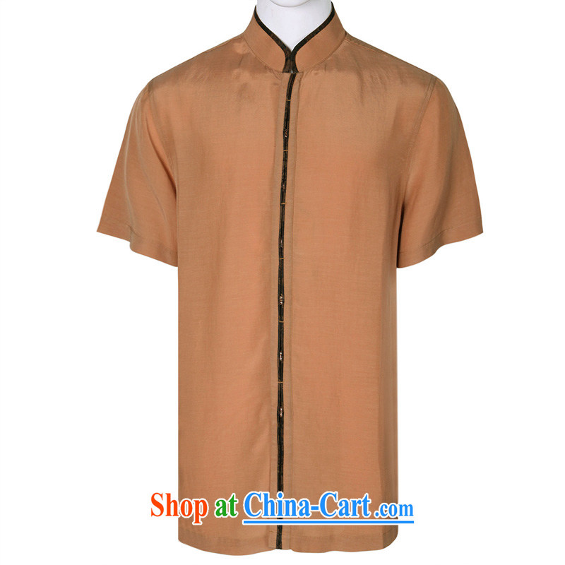 To Kowloon Tong on 2015 summer New China wind men's days, short-sleeve shirt 15,190 blue 48 Code Orange 52 to Kowloon, and, on-line shopping