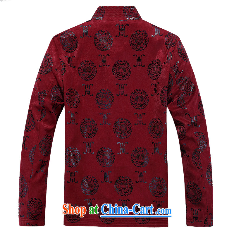 The chestnut Mouse middle-aged and older men's spring jackets, short for the middle-aged Chinese jacket leisure father replacing Tang mounted Uhlans on XXXL, the chestnut mouse (JINLISHU), online shopping