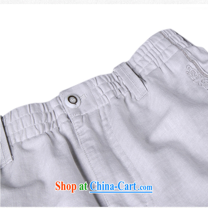 To Kowloon Tong on 2015 summer New China wind men's cotton mA short-sleeve kit 010 light gray 48, light gray 50 in Kowloon, and shopping on the Internet