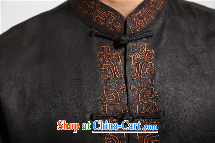 De-Tong Ming Kum 2015 Hong Kong cloud yarn men's short-sleeved Chinese Chinese-snap embroidery shirt China wind and bead tie XXXL pictures, price, brand platters! Elections are good character, the national distribution, so why buy now enjoy more preferential! Health
