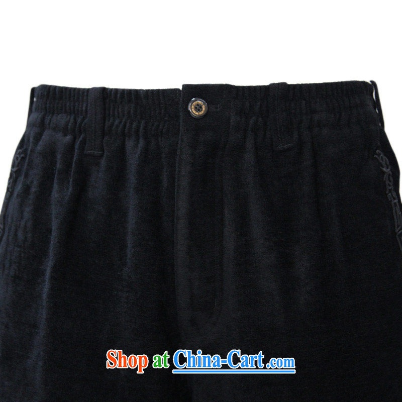 To Kowloon Tong on China wind men's viscose casual trousers 14,516 black 48, black 52, to lung, shopping on the Internet