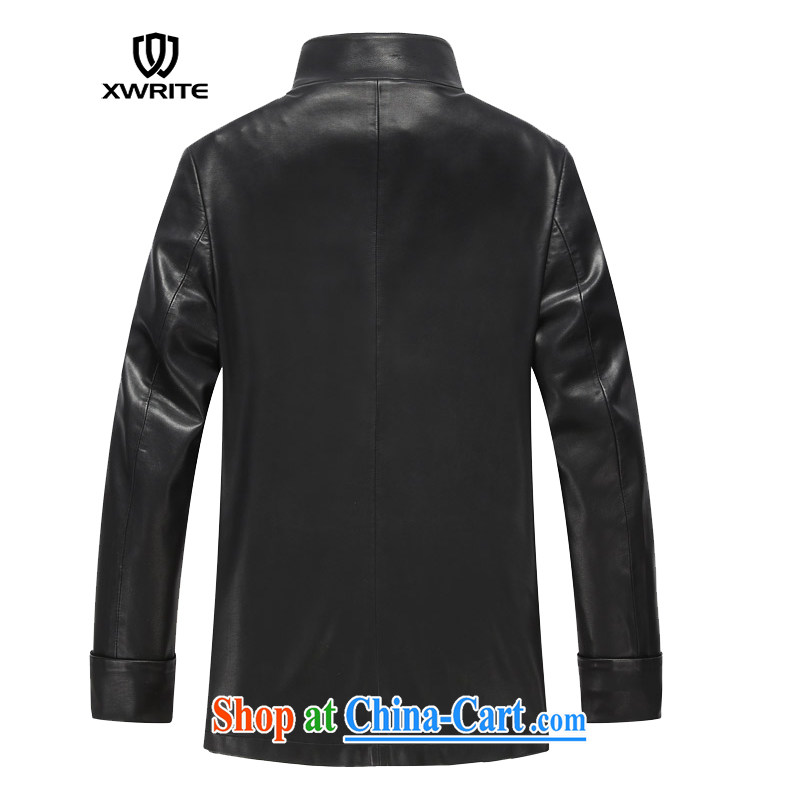 Write 2015 winter New Men Generalissimo leather jacket men's classic Chinese leather jacket casual clothing leather jacket black XXXL and continue to write (XWRITE), shopping on the Internet