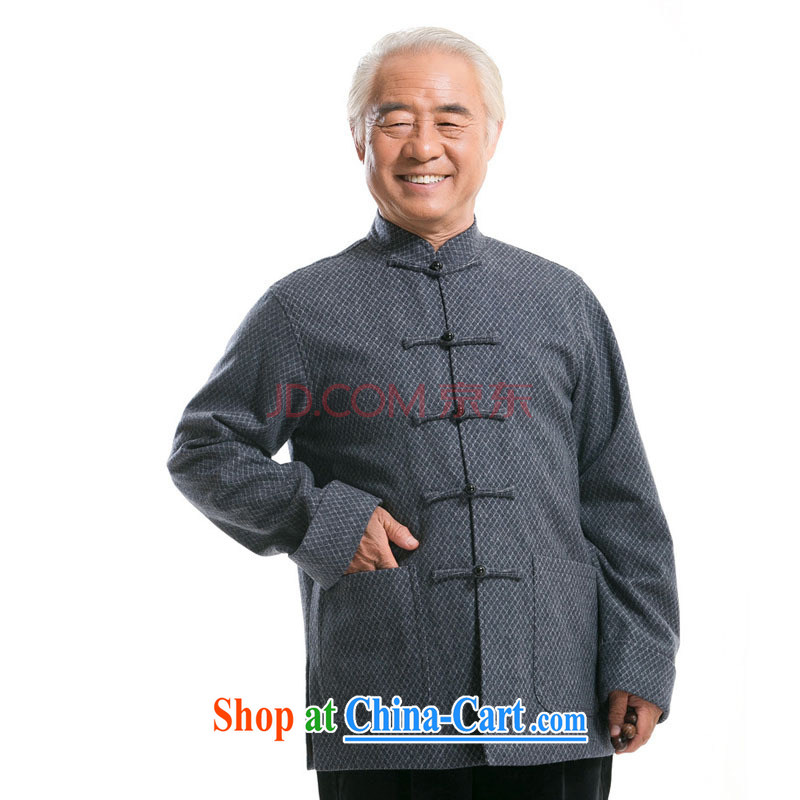 The stakeholders in the Cloud old men long-sleeved brown hair that fall and winter Chinese modern Chinese style, serving jacket national clothing DY 7718 gray M stakeholders, the cloud (YouThinking), and, on-line shopping