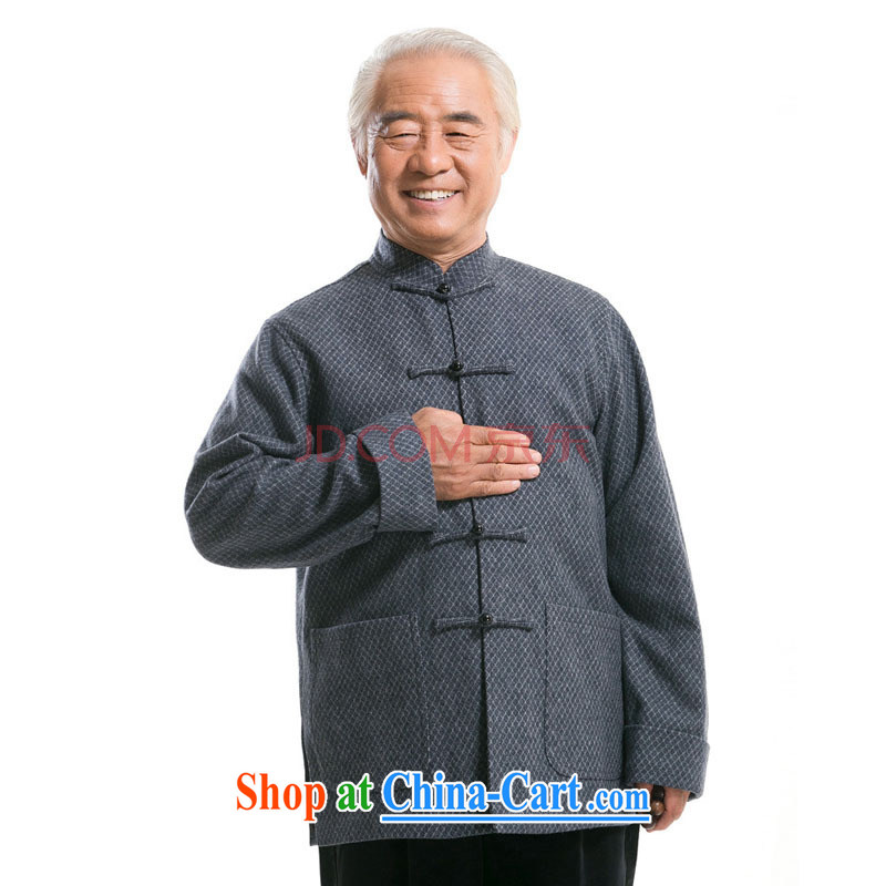 The stakeholders in the Cloud old men long-sleeved brown hair that fall and winter Chinese modern Chinese style, serving jacket national clothing DY 7718 gray M stakeholders, the cloud (YouThinking), and, on-line shopping