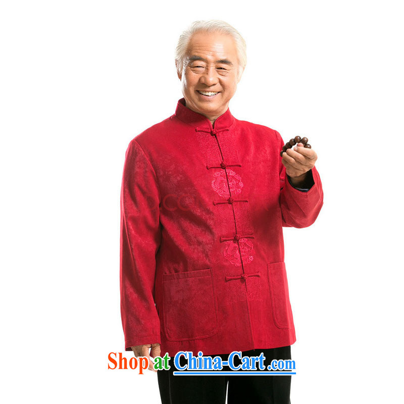 The stakeholders in the Cloud old men long-sleeved Chinese Chinese T-shirt older persons jacket DY 727 red L stakeholders, the cloud (YouThinking), and on-line shopping