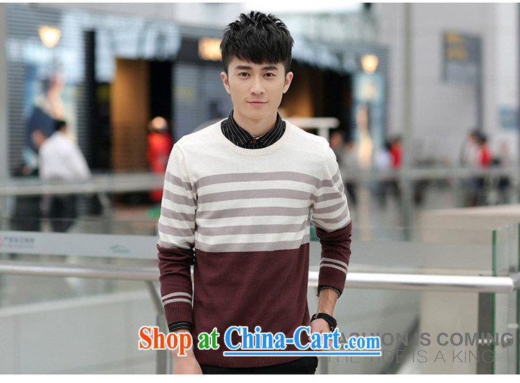 Global jeep 2015 new men's cotton stitching knitted T-shirt casual stylish long-sleeved round neck woolen pullover male H 2064 wine red XXL pictures, price, brand platters! Elections are good character, the national distribution, so why buy now enjoy more preferential! Health