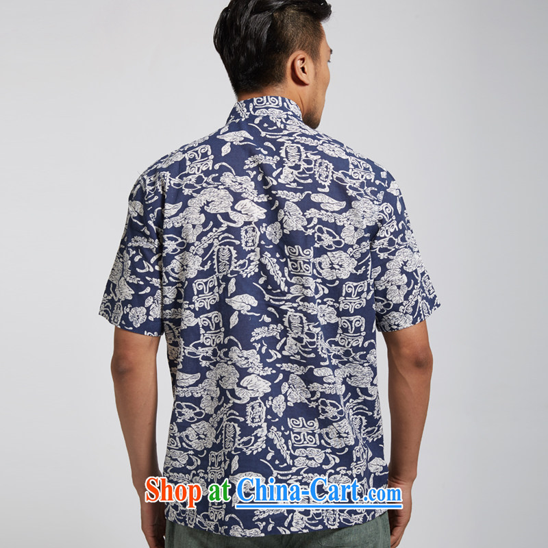 De-Tang Fei gradually summer 2015 new units the commission men Tang with a short-sleeved Chinese clothing multi-color optional Bluetooth 3 XL/190, and de-tong, and shopping on the Internet