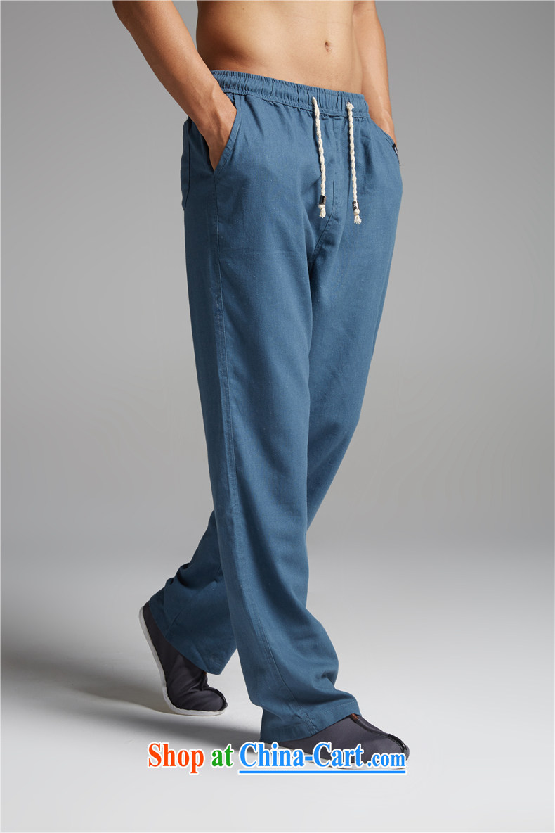 FZOG summer 2015 new retro Chinese men's thin and comfortable Elasticated waist long pants China wind blue XXXL pictures, price, brand platters! Elections are good character, the national distribution, so why buy now enjoy more preferential! Health