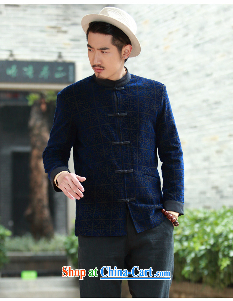 Riding a leopard who suits men's jackets Chinese style Chinese autumn new original Chinese improved stylish thin smock pane blue XXXL pictures, price, brand platters! Elections are good character, the national distribution, so why buy now enjoy more preferential! Health