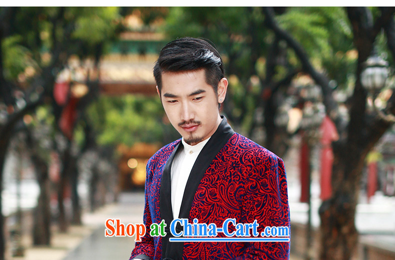 Riding a leopard who suits men's jackets China wind autumn new Chinese Chinese improved, served the charge-back knocked-colored T-shirt pane take XXXL pictures, price, brand platters! Elections are good character, the national distribution, so why buy now enjoy more preferential! Health