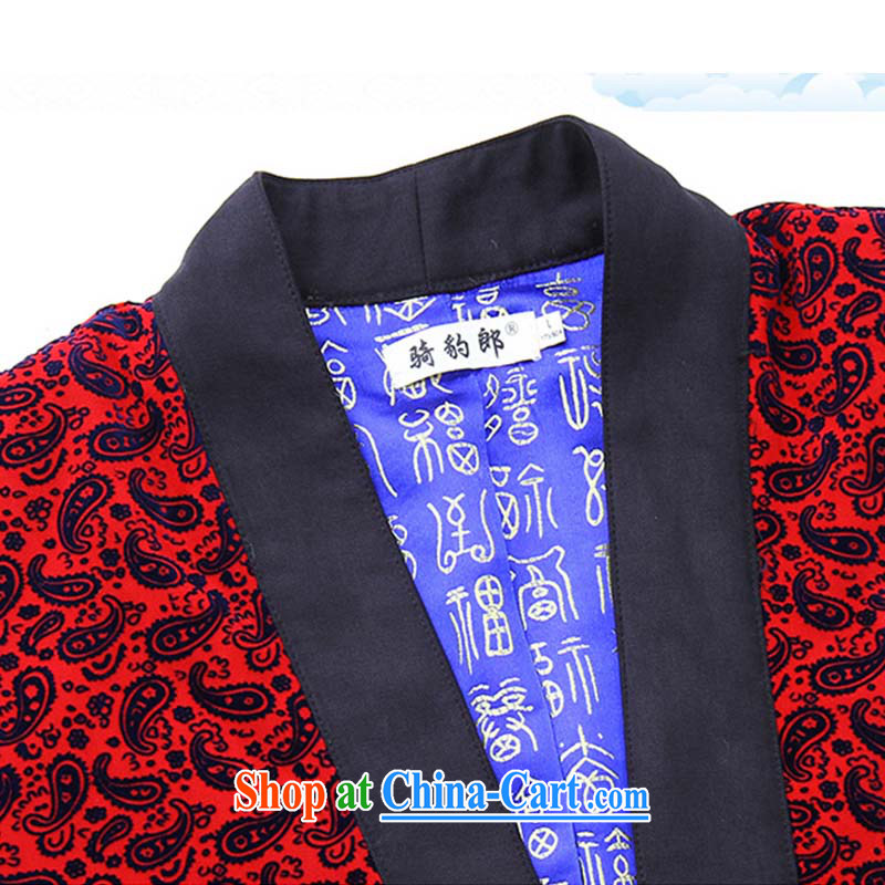 Riding a leopard who suits men's jackets China wind autumn new Chinese Chinese improved, served the charge-back knocked-colored T-shirt pane XXXL flowers, riding a Leopard (QIBAOLANG), shopping on the Internet