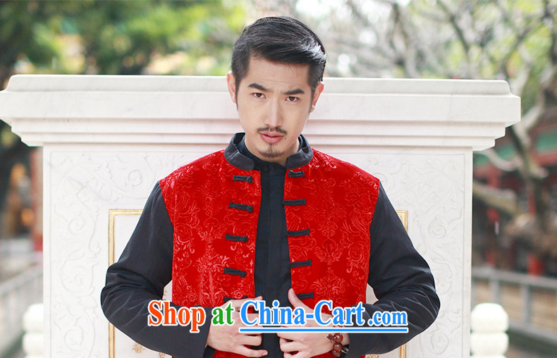 Riding a leopard jacket, men's windbreaker autumn New China wind men's long-sleeved knocked color-buckle Long Tang with improved Han-chinese red XXXL pictures, price, brand platters! Elections are good character, the national distribution, so why buy now enjoy more preferential! Health