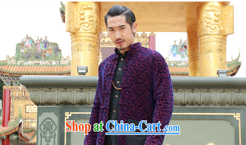 Riding a leopard jacket, men's Chinese autumn 2015 New China wind up for the charge-back long-sleeved stylish men's cashew blue XXXL pictures, price, brand platters! Elections are good character, the national distribution, so why buy now enjoy more preferential! Health
