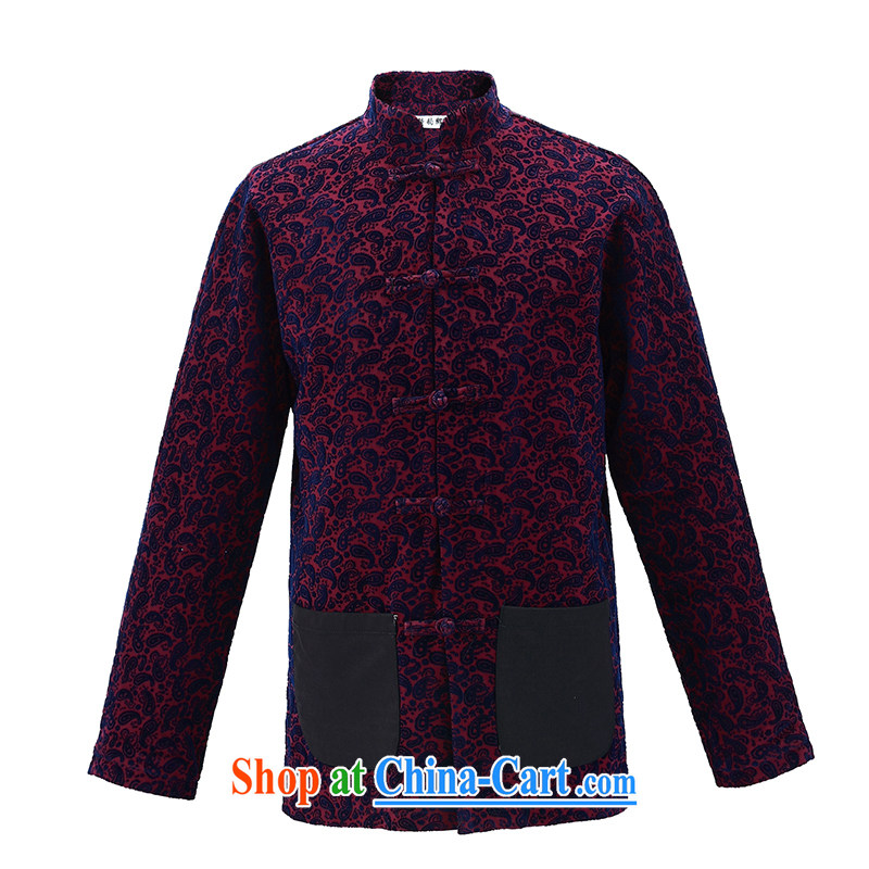 Riding a leopard jacket, men's Chinese autumn 2015 New China wind up for the charge-back long-sleeved stylish men's cashew nuts blue XXXL, riding a Leopard (QIBAOLANG), shopping on the Internet