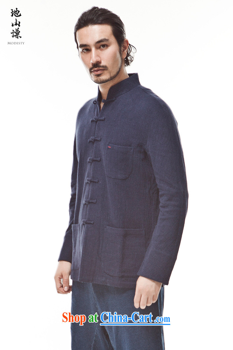 To him, the wind two-sided linen Chinese Chinese Zen men's Long-Sleeve the buckle clothing autumn new dark blue (XXL) pictures, price, brand platters! Elections are good character, the national distribution, so why buy now enjoy more preferential! Health