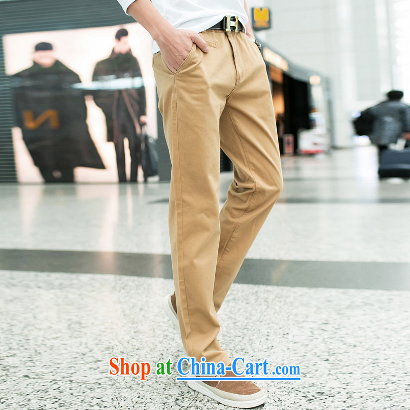 Kai Lok where autumn 2015 New Men's Korean Beauty Salon men and youth solid color long pants black 34 #, and where, on-line shopping