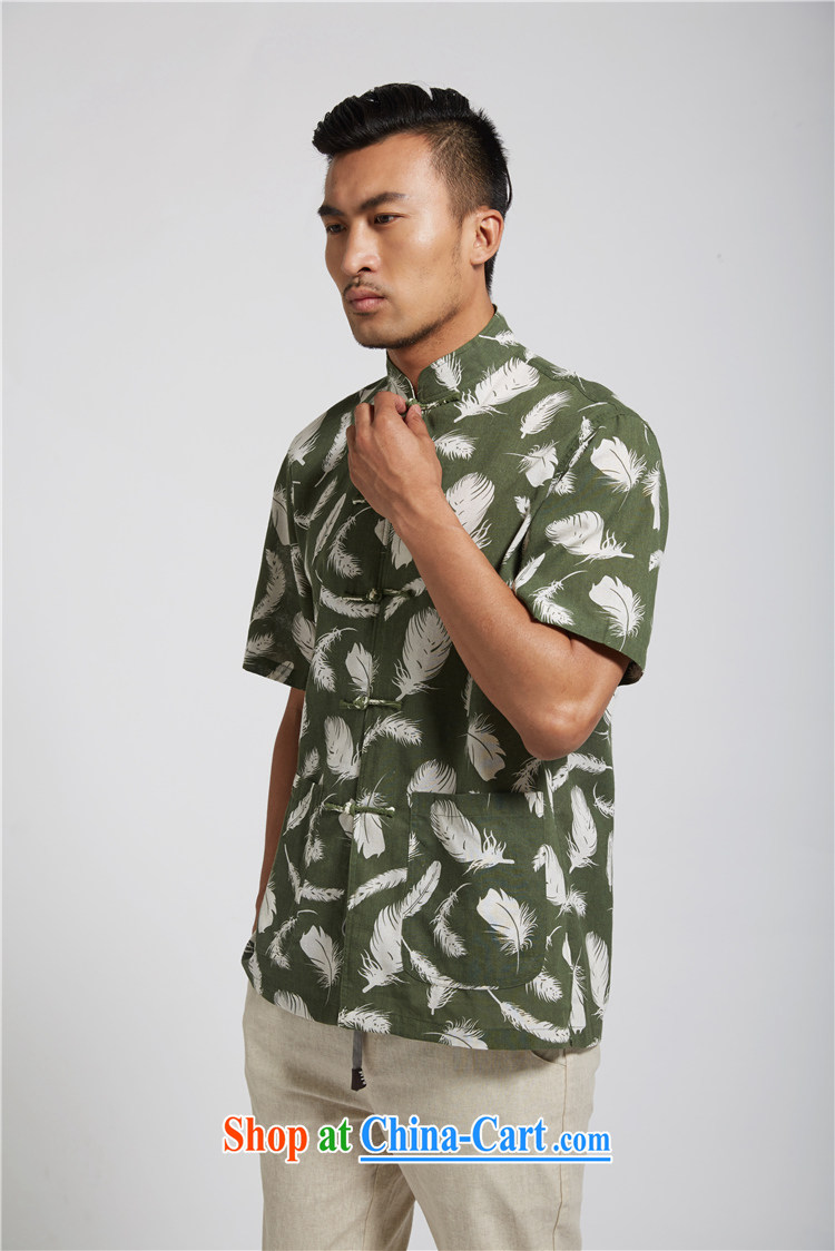 FZOG short-sleeved short summer with new China wind national costumes, for men the Snap floral T-shirt green XXXL pictures, price, brand platters! Elections are good character, the national distribution, so why buy now enjoy more preferential! Health