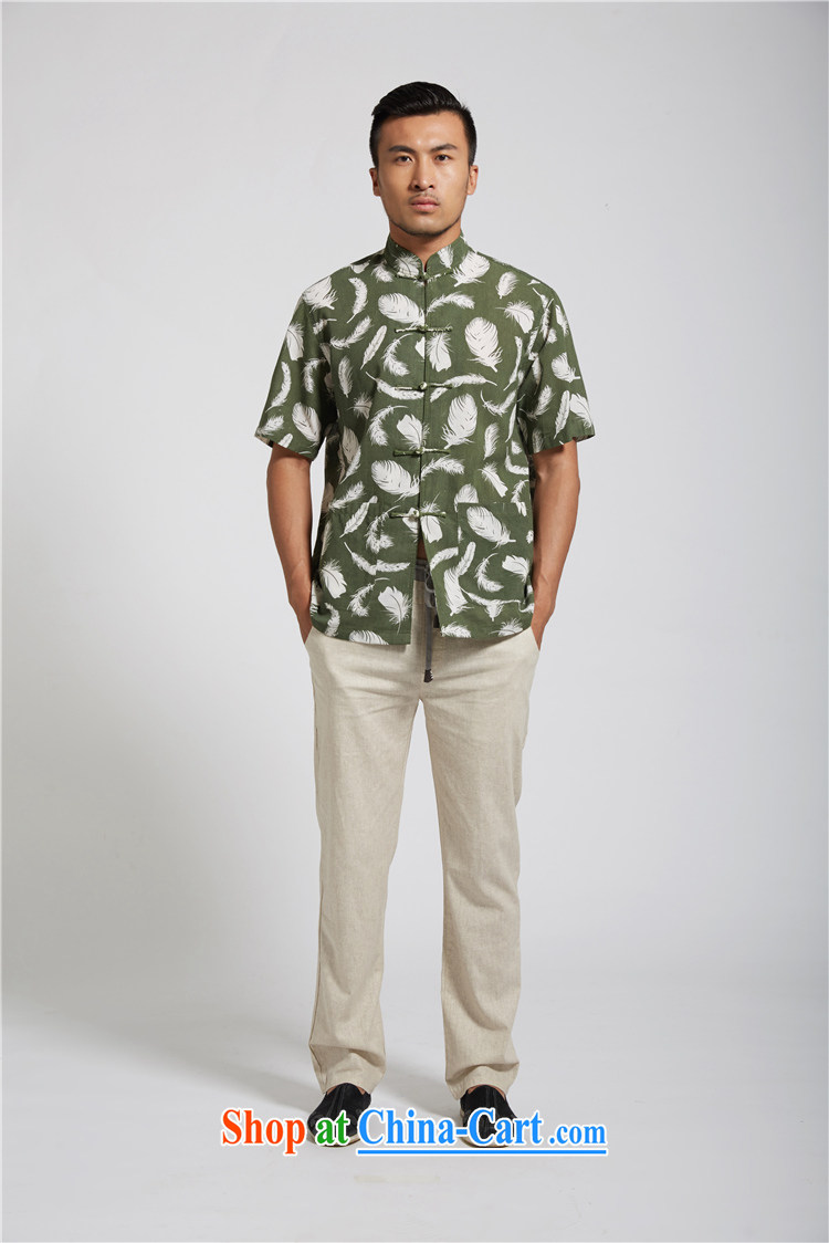 FZOG short-sleeved short summer with new China wind national costumes, for men the Snap floral T-shirt green XXXL pictures, price, brand platters! Elections are good character, the national distribution, so why buy now enjoy more preferential! Health