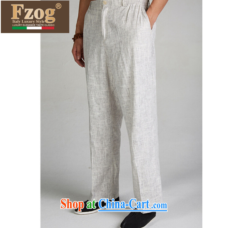 FZOG Chinese Chinese men long pants summer 2015 new genuine breathable loose the code down light gray XXXXL, FZOG, shopping on the Internet
