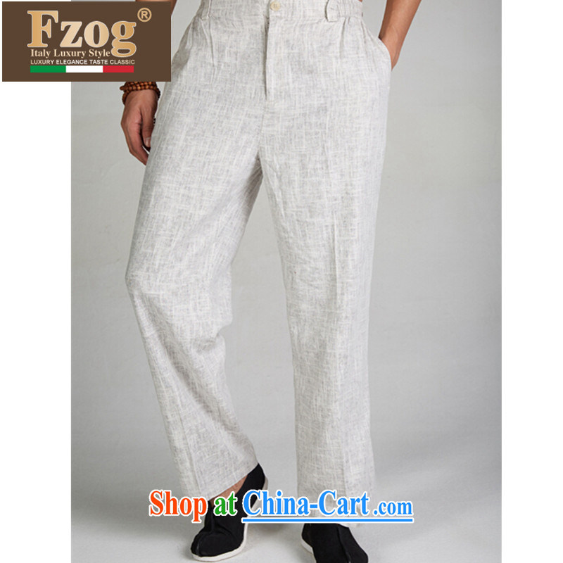 FZOG Chinese Chinese men long pants summer 2015 new genuine breathable loose the code down light gray XXXXL, FZOG, shopping on the Internet