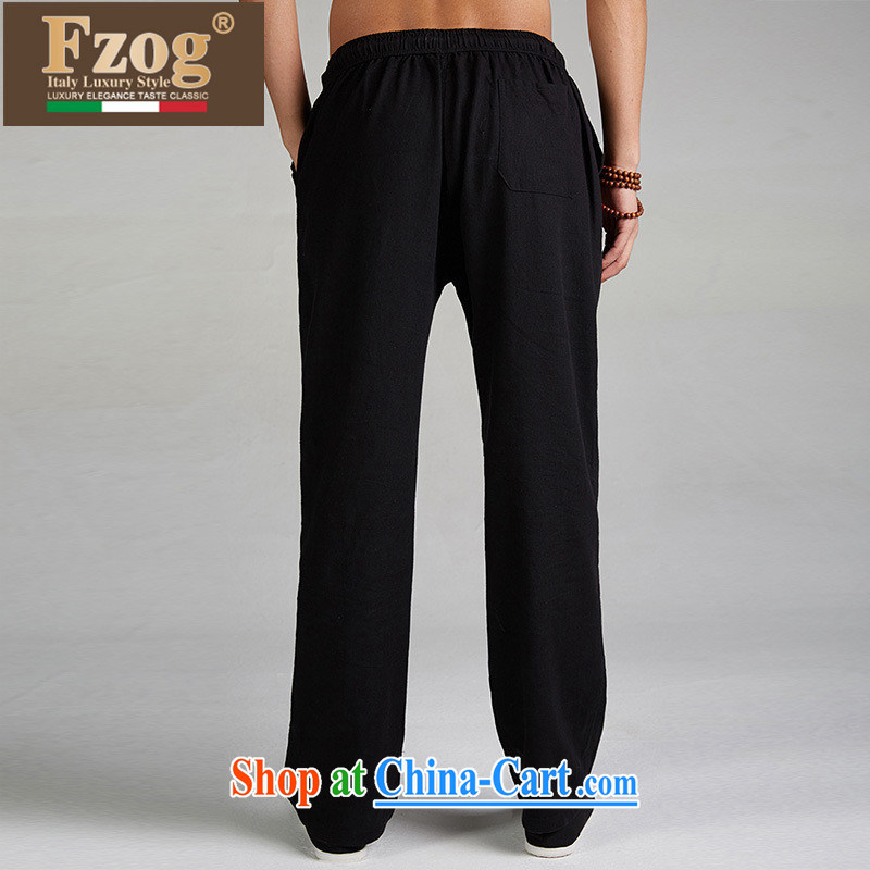 FZOG summer 2015 New Leisure Long pants men's Elastic waist China wind solid color, older Chinese m yellow XXXL pictures, price, brand platters! Elections are good character, the national distribution, so why buy now enjoy more preferential! Health