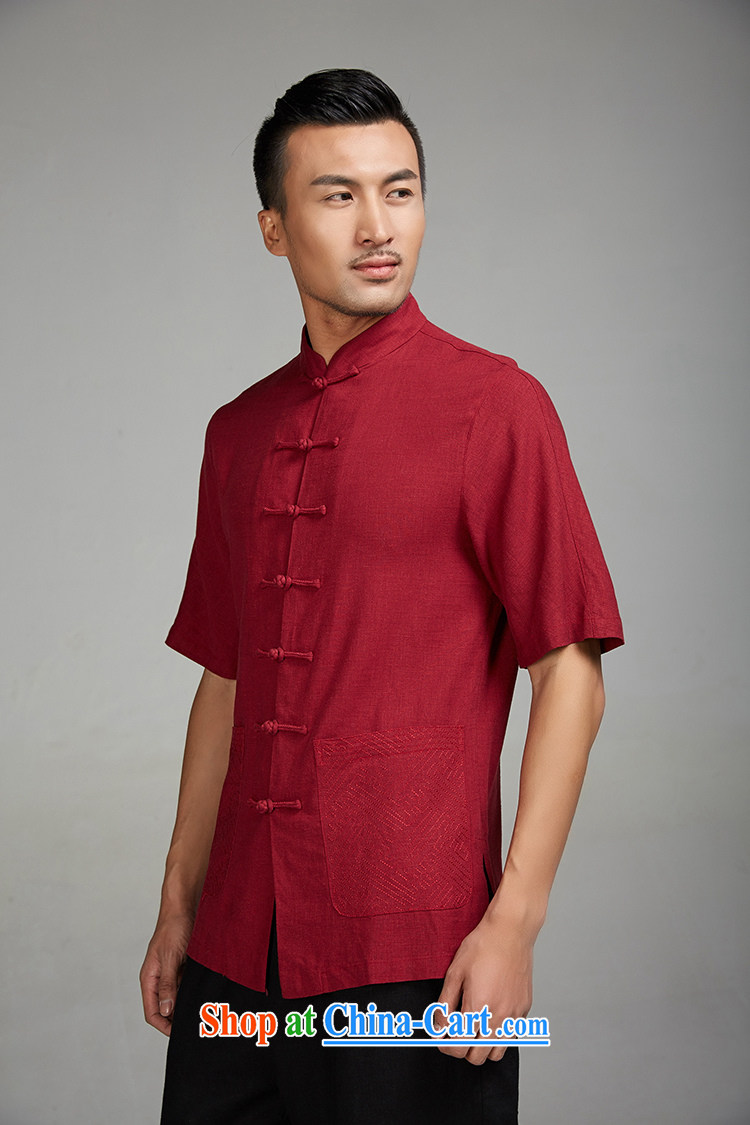2015 FZOG new summer middle-aged short-sleeved father loaded the code, for thin Chinese-buckle Tang red XXXL pictures, price, brand platters! Elections are good character, the national distribution, so why buy now enjoy more preferential! Health