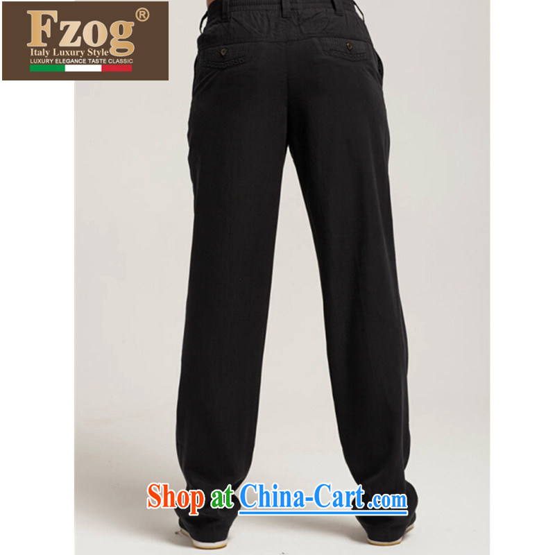 FZOG summer 2015 new trousers China wind Chinese Chinese comfort and breathability black casual pants and black XXXL, FZOG, shopping on the Internet