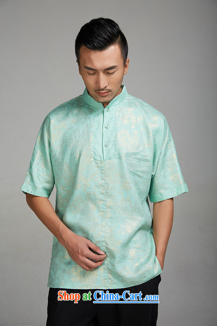 FZOG China wind men's high-end Chinese Nation summer clothing, for the charge-back Chinese short-sleeved men's green XXL pictures, price, brand platters! Elections are good character, the national distribution, so why buy now enjoy more preferential! Health