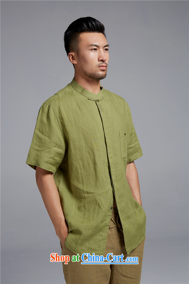 FZOG summer 2015 New China wind short-sleeved, collared T-shirt casual Chinese male, thin, breathable green XXXL pictures, price, brand platters! Elections are good character, the national distribution, so why buy now enjoy more preferential! Health